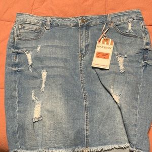 2XL light blue Jean skirt